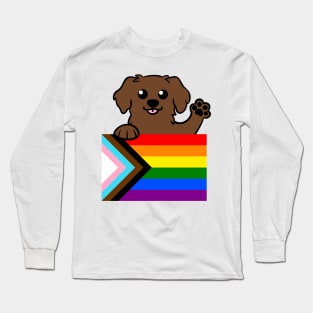 Love is Love Puppy - Brown Long Sleeve T-Shirt